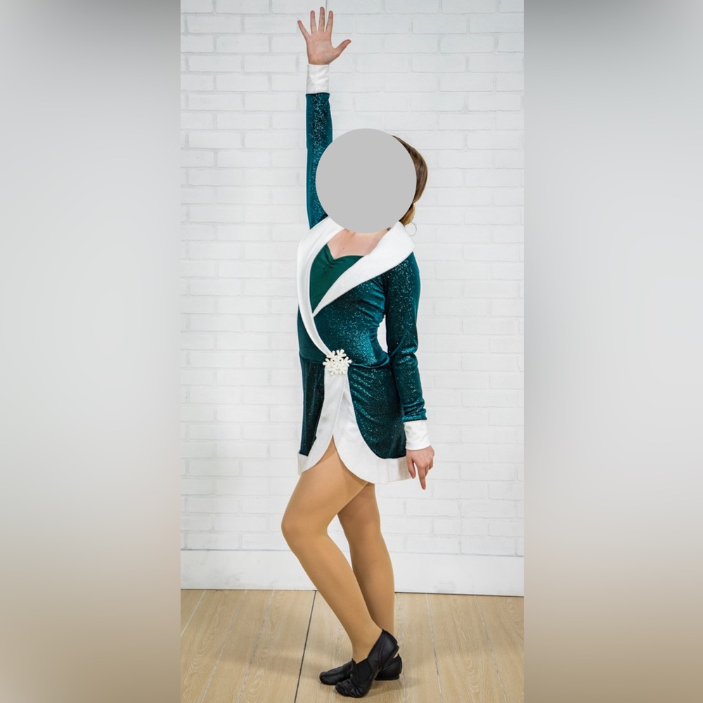 Green Sparkle Jazz Costume Med Adult